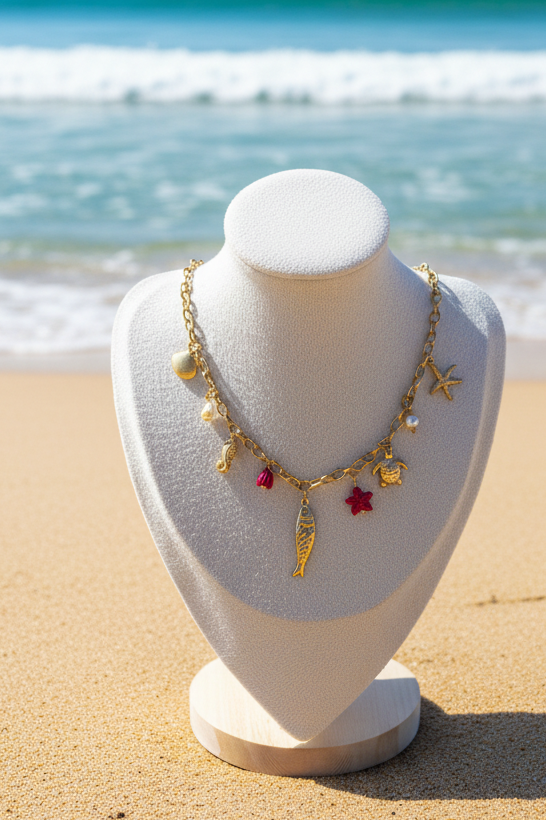 Collier marins rouge