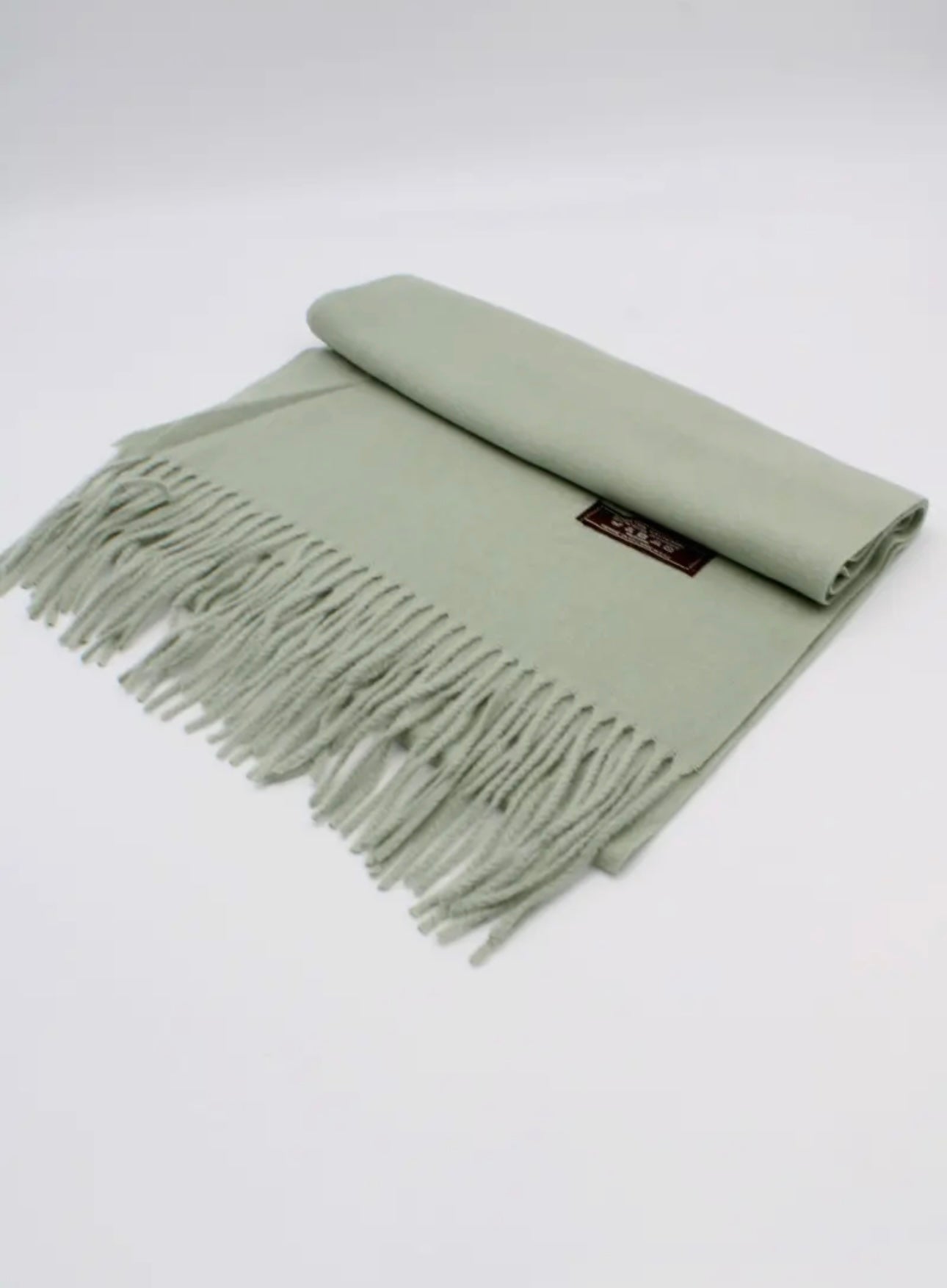 Écharpe sensation cachemire uni fine vert pomme