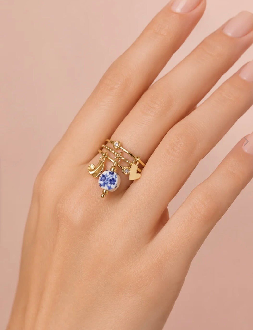 Bague breloque cœur