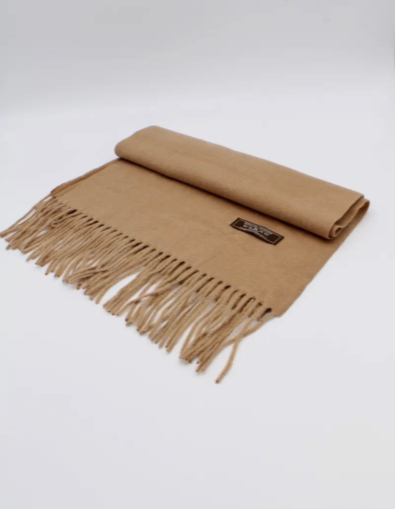 Écharpe sensation cachemire uni fine camel