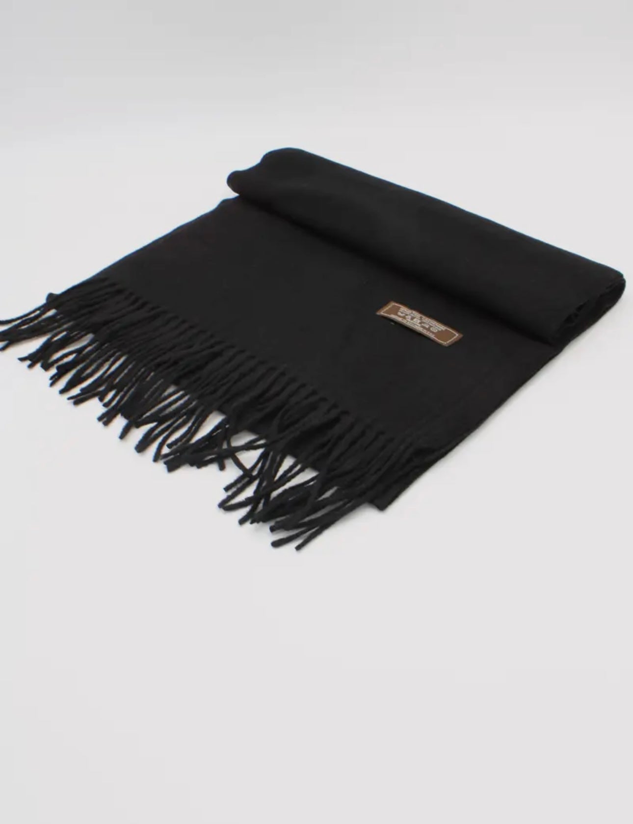 Écharpe sensation cachemire uni fine noir