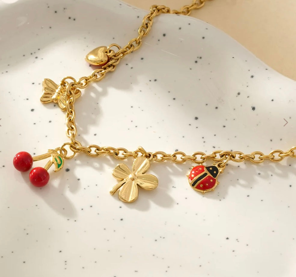 Collier cerises 🍒 acier inoxydable