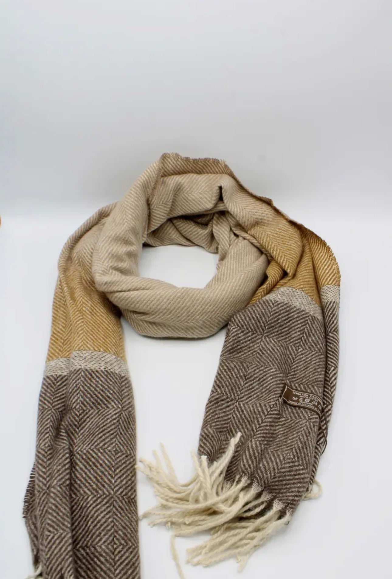 Écharpe sensation cachemire marron