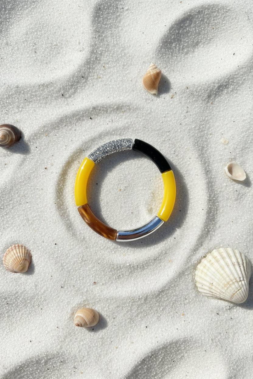 Bracelet jonc jaune