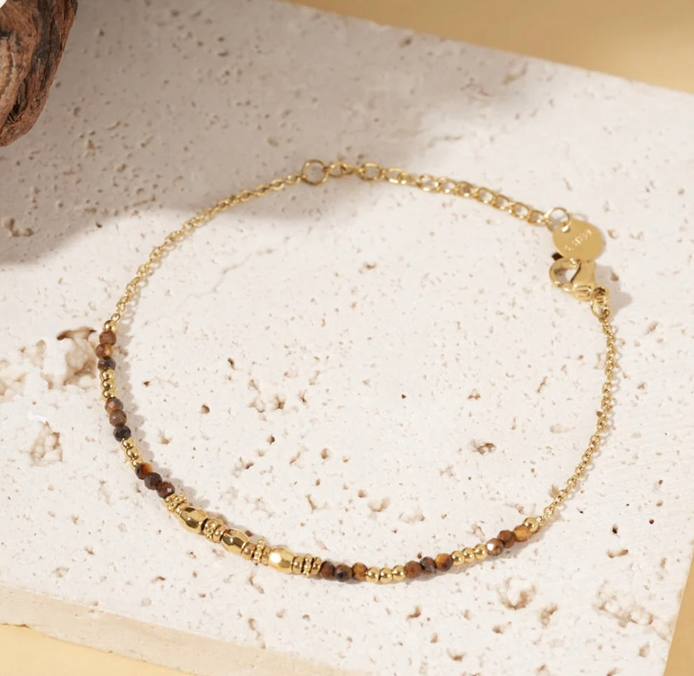 Bracelet perle marron