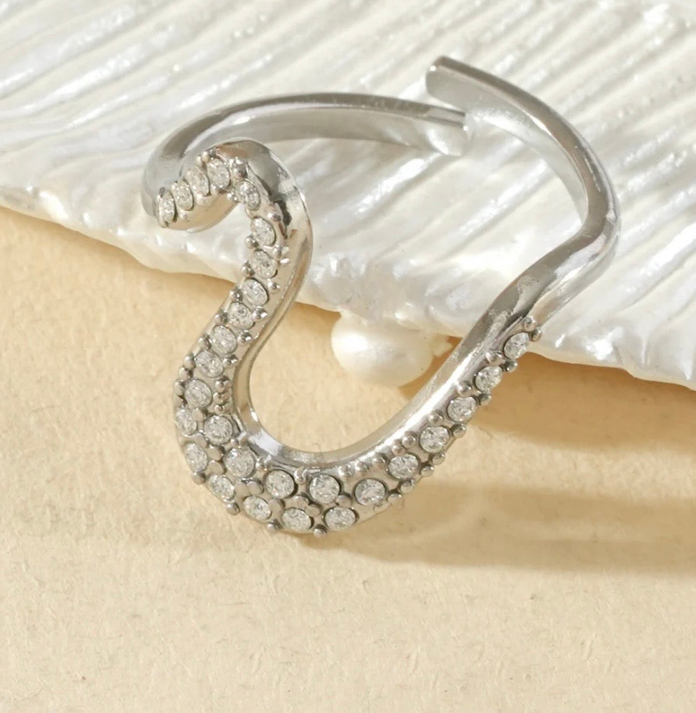 Bague vague argenté