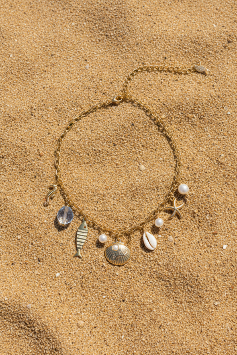 Collier été bleu