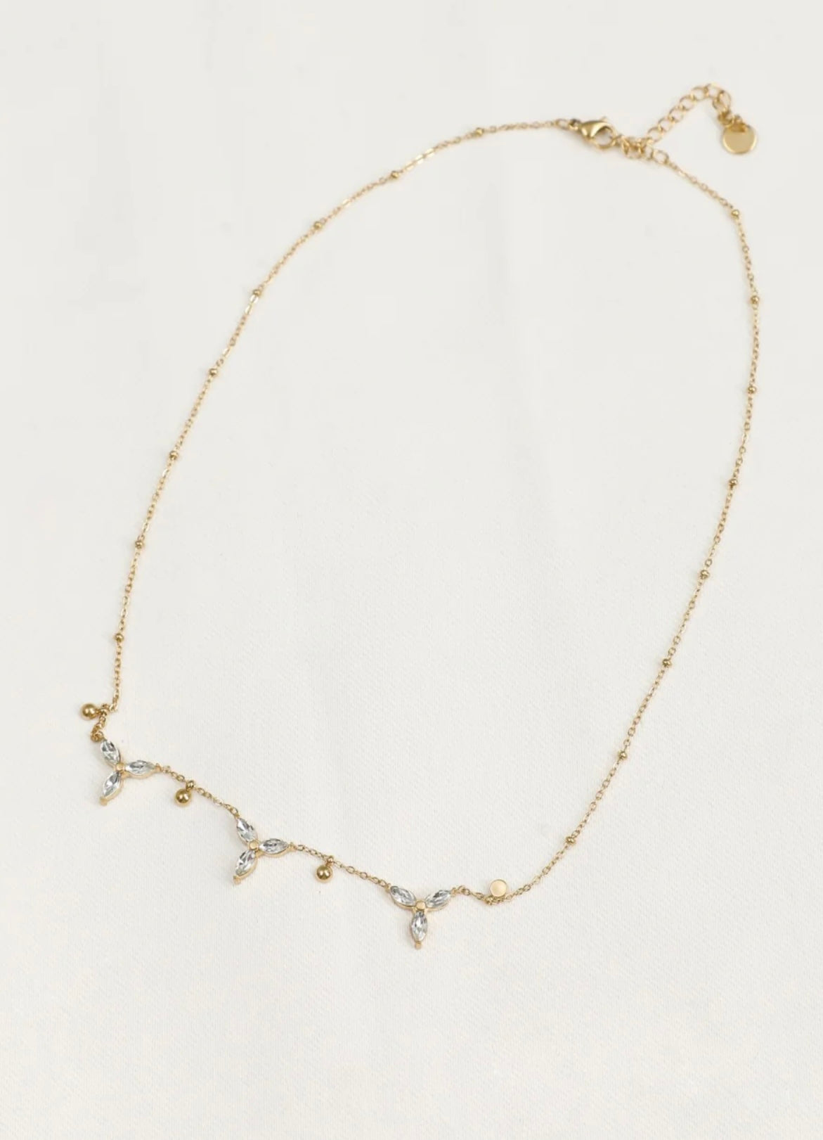 Collier dorée strass