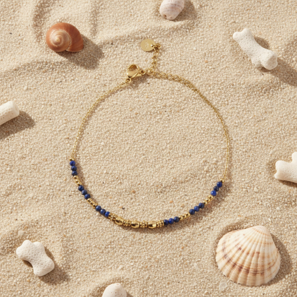 Bracelet perle bleu