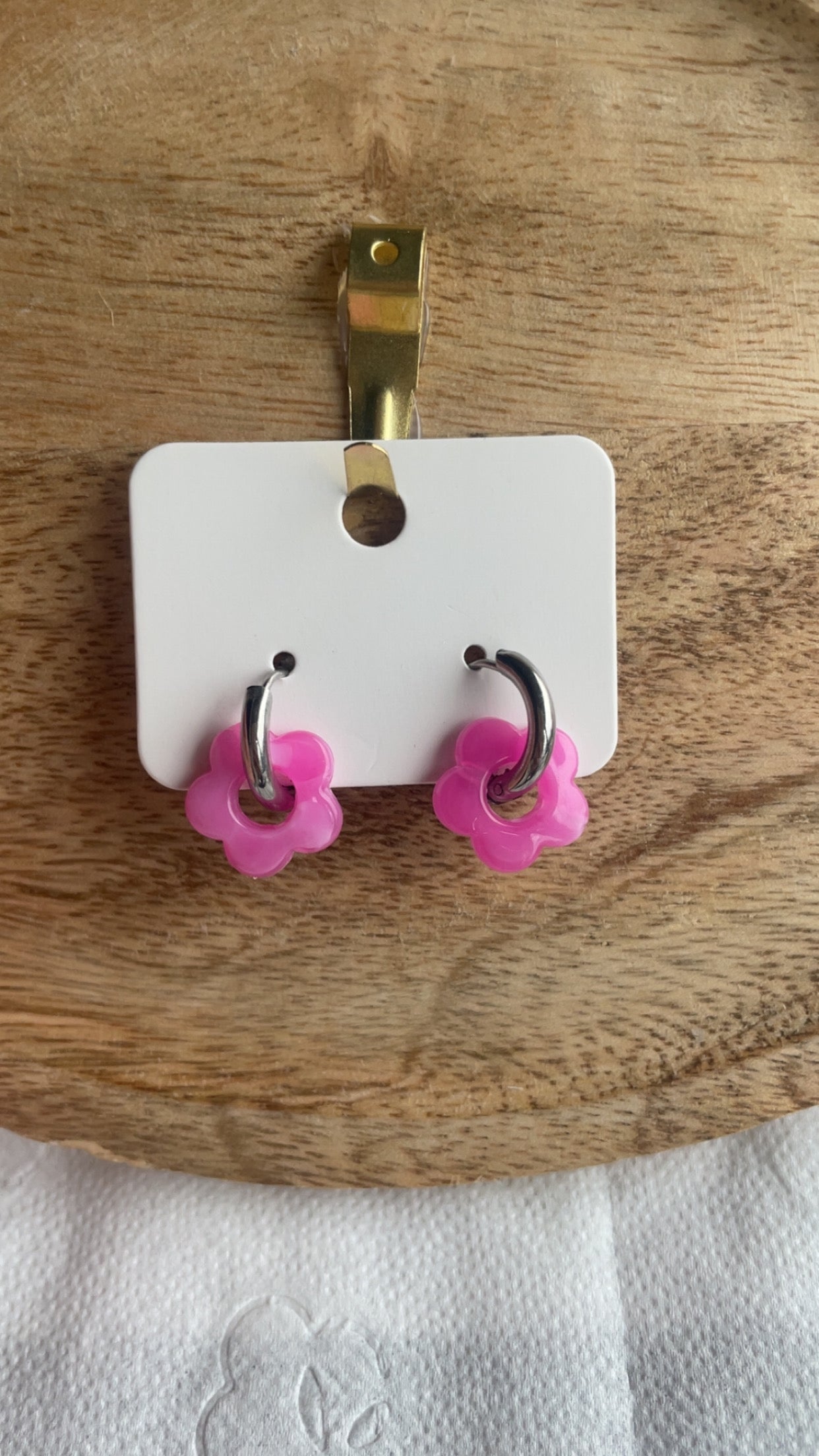Boucle d’oreille fleur
