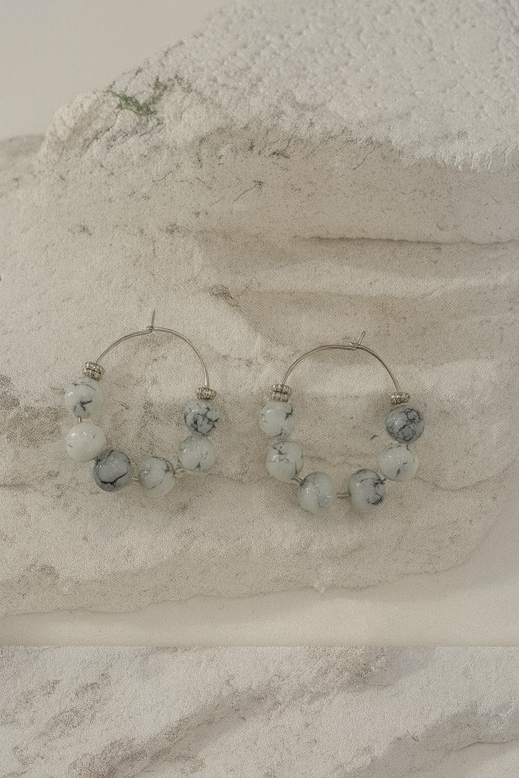 Boucle d’oreille marbré