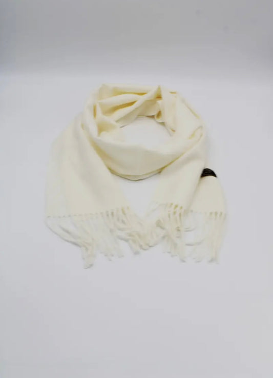 Écharpe sensation cachemire uni fine écru