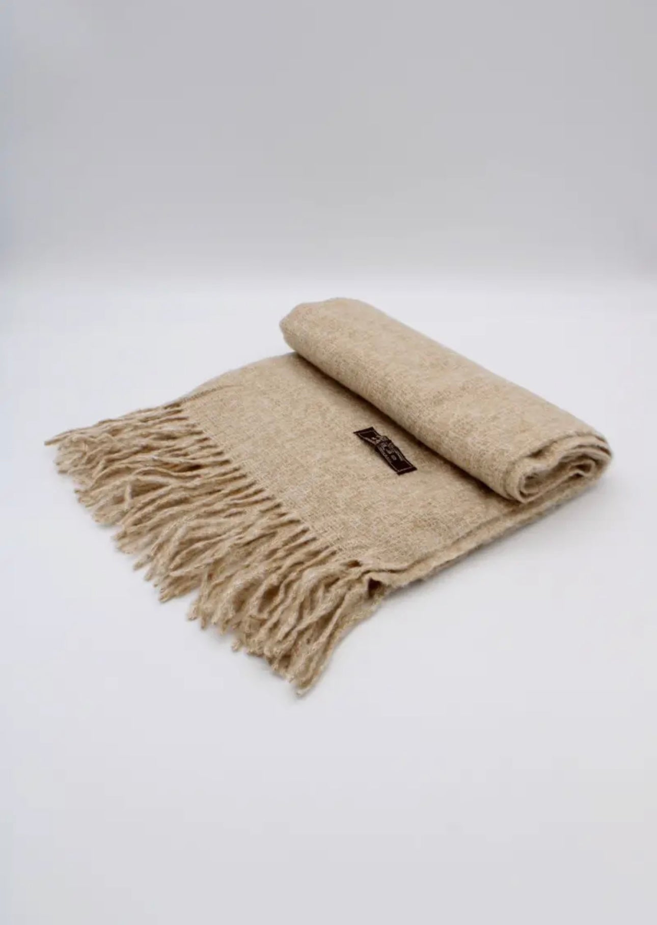 Écharpe beige sensation cachemire