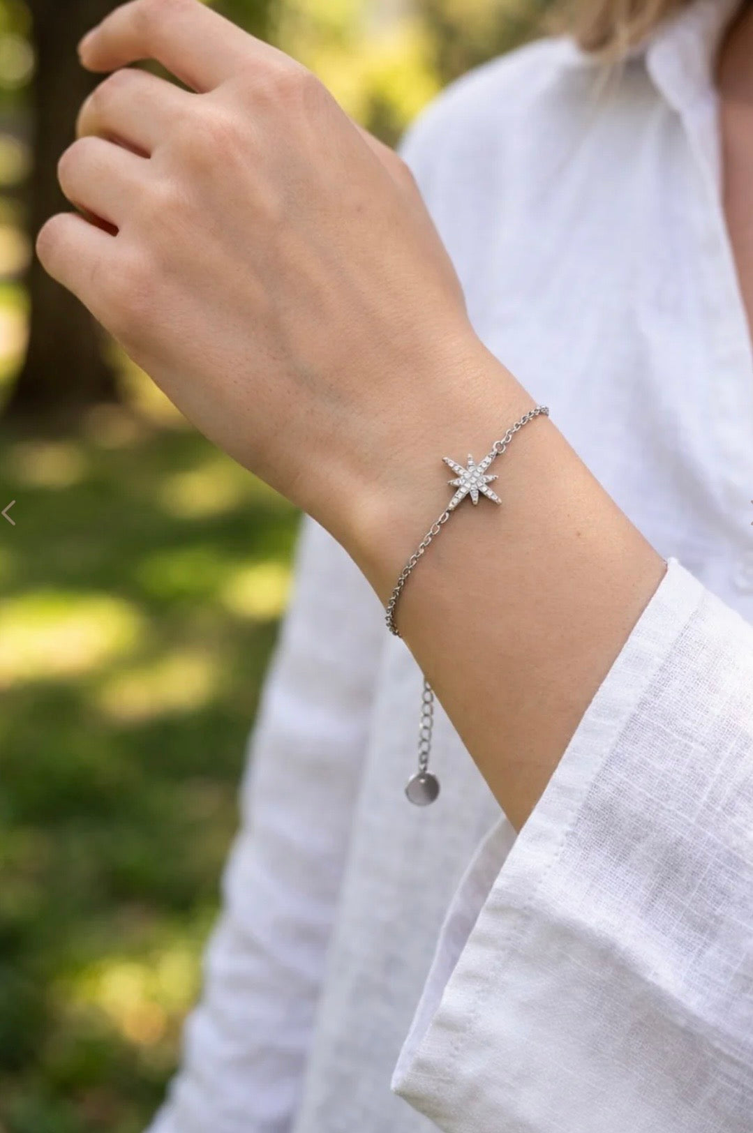 Bracelet étoile argenté