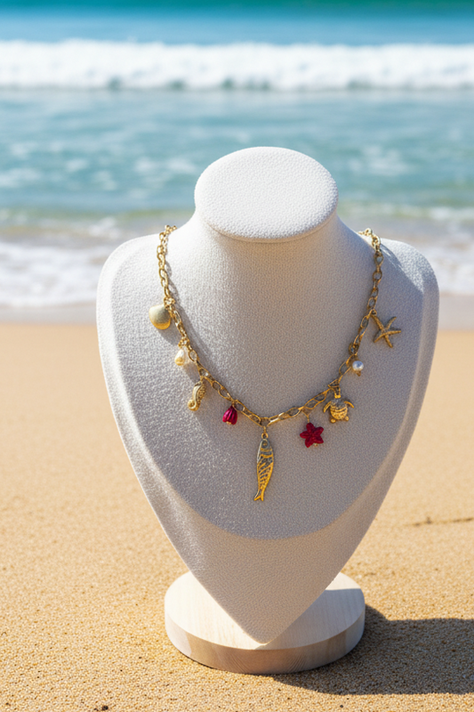 Collier marins rouge
