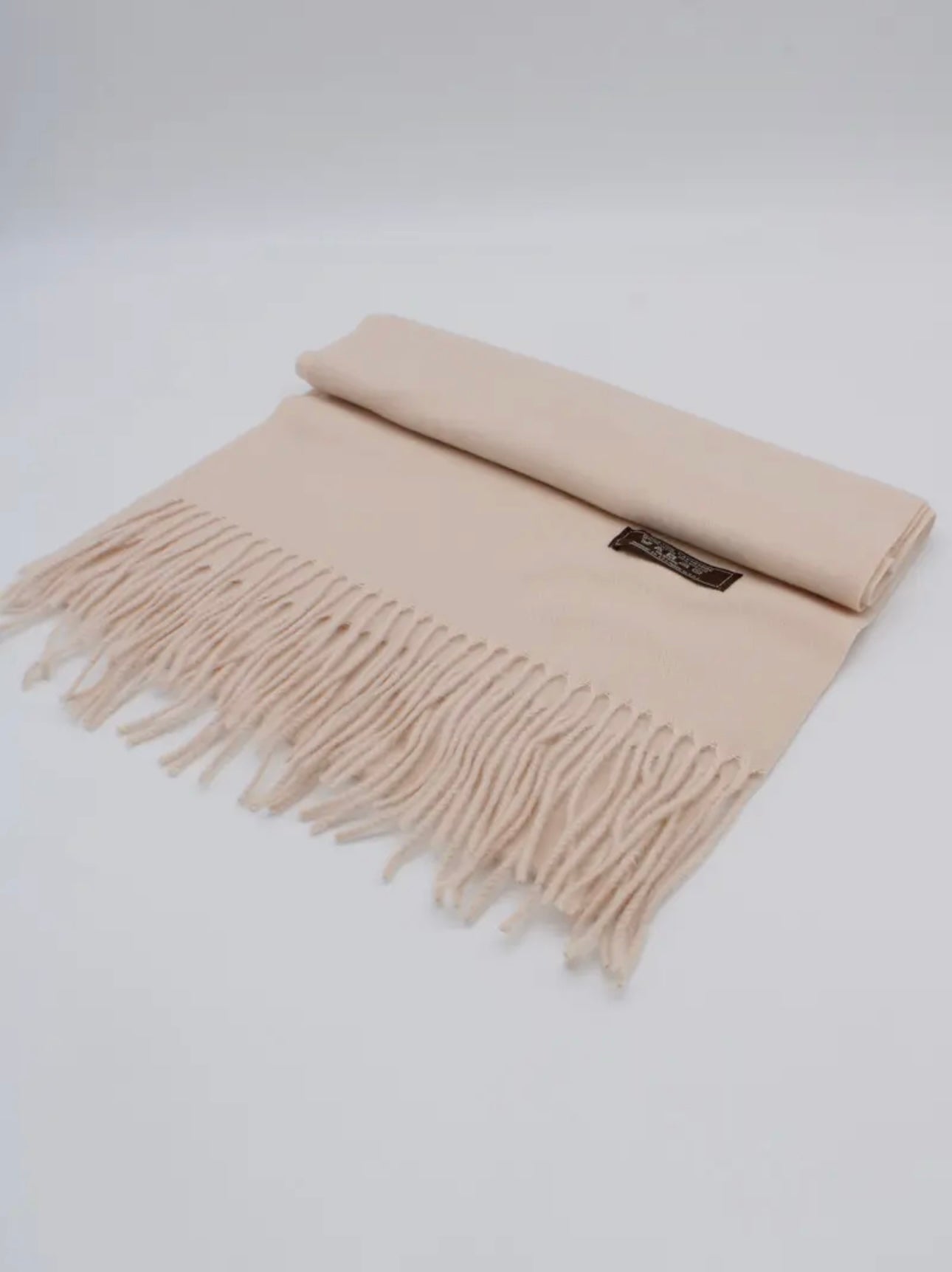 Écharpe sensation cachemire uni fine crème