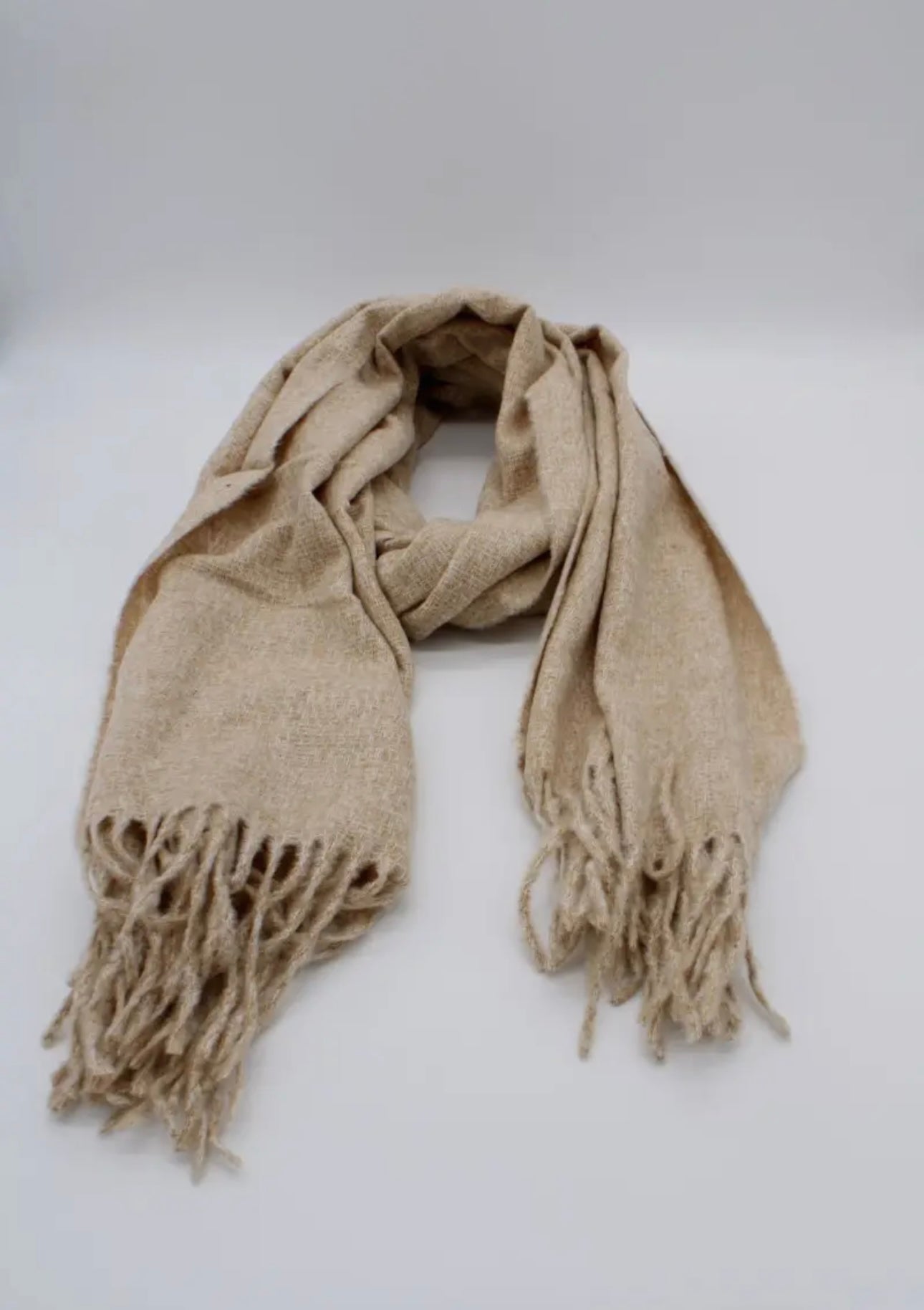 Écharpe beige sensation cachemire