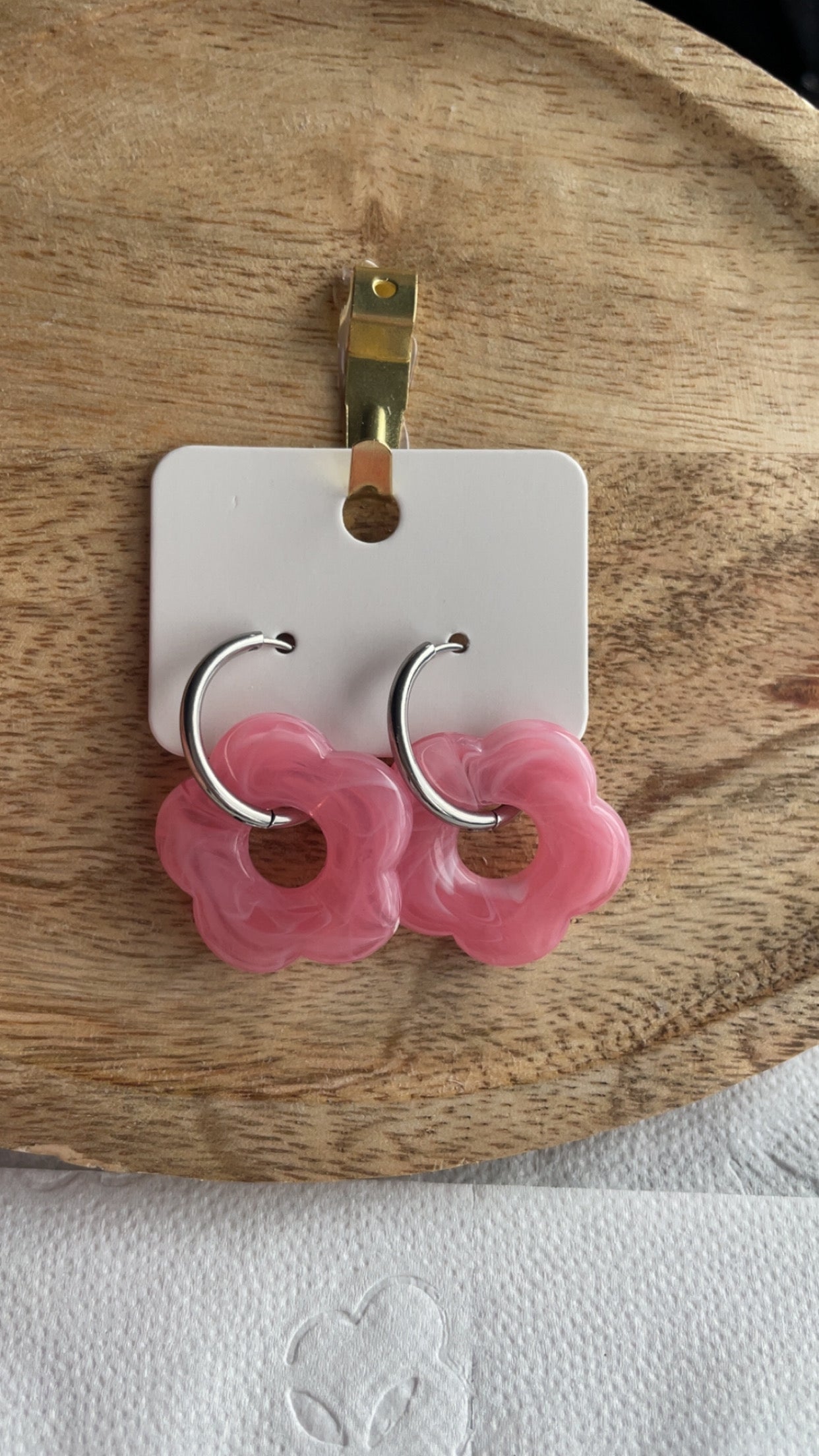 Boucle d’oreille fleur