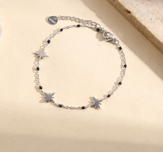 Bracelet argenté étoile