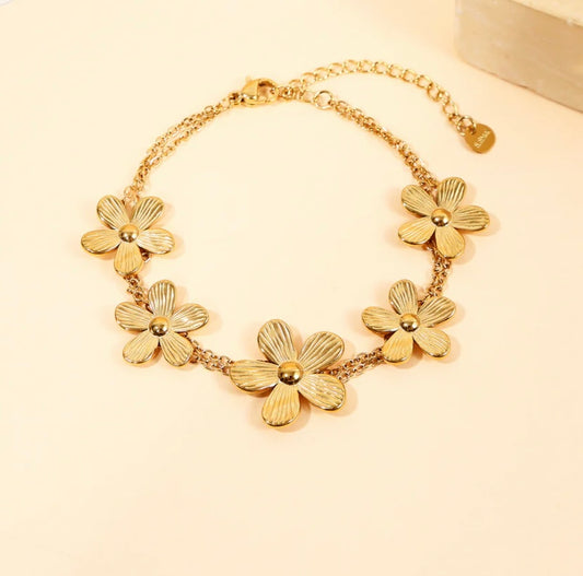 Bracelet fleur 🌸 acier inoxydable
