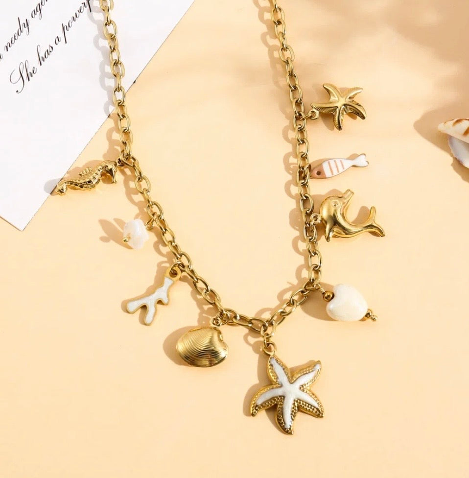 Collier été blanc