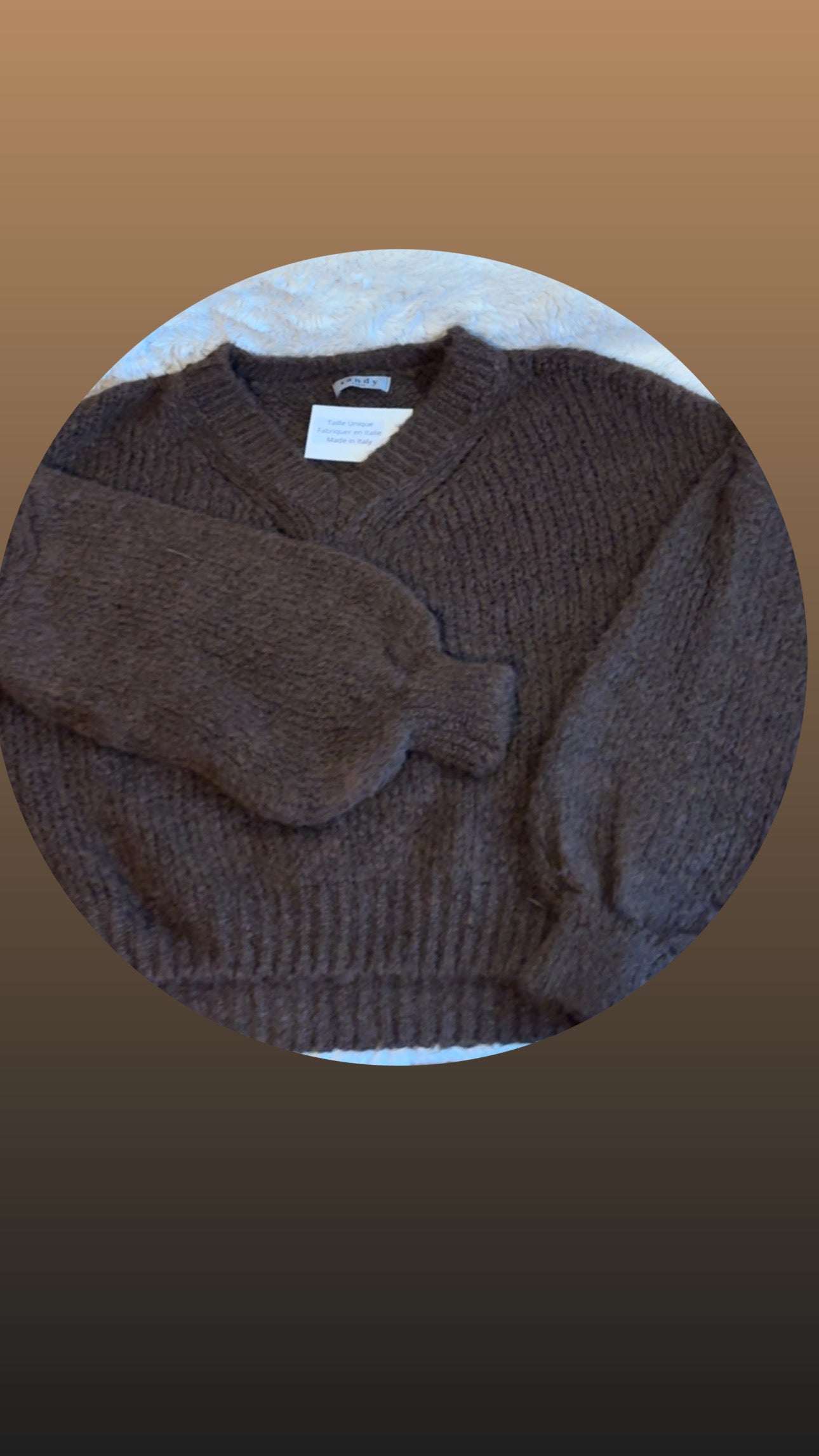 Pull marron col V 🤎