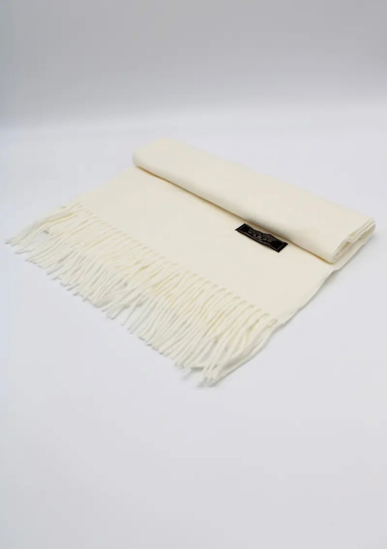 Écharpe sensation cachemire uni fine écru