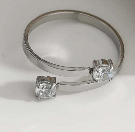 Bague argenté diamant