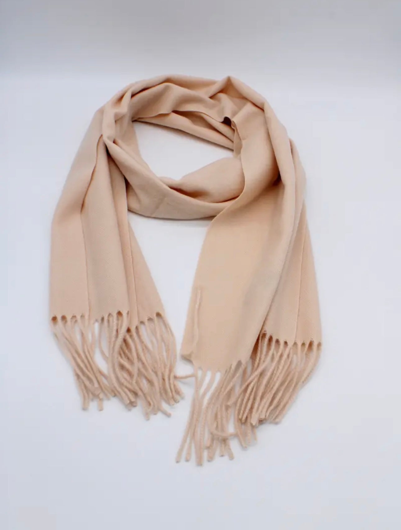 Écharpe sensation cachemire uni fine crème