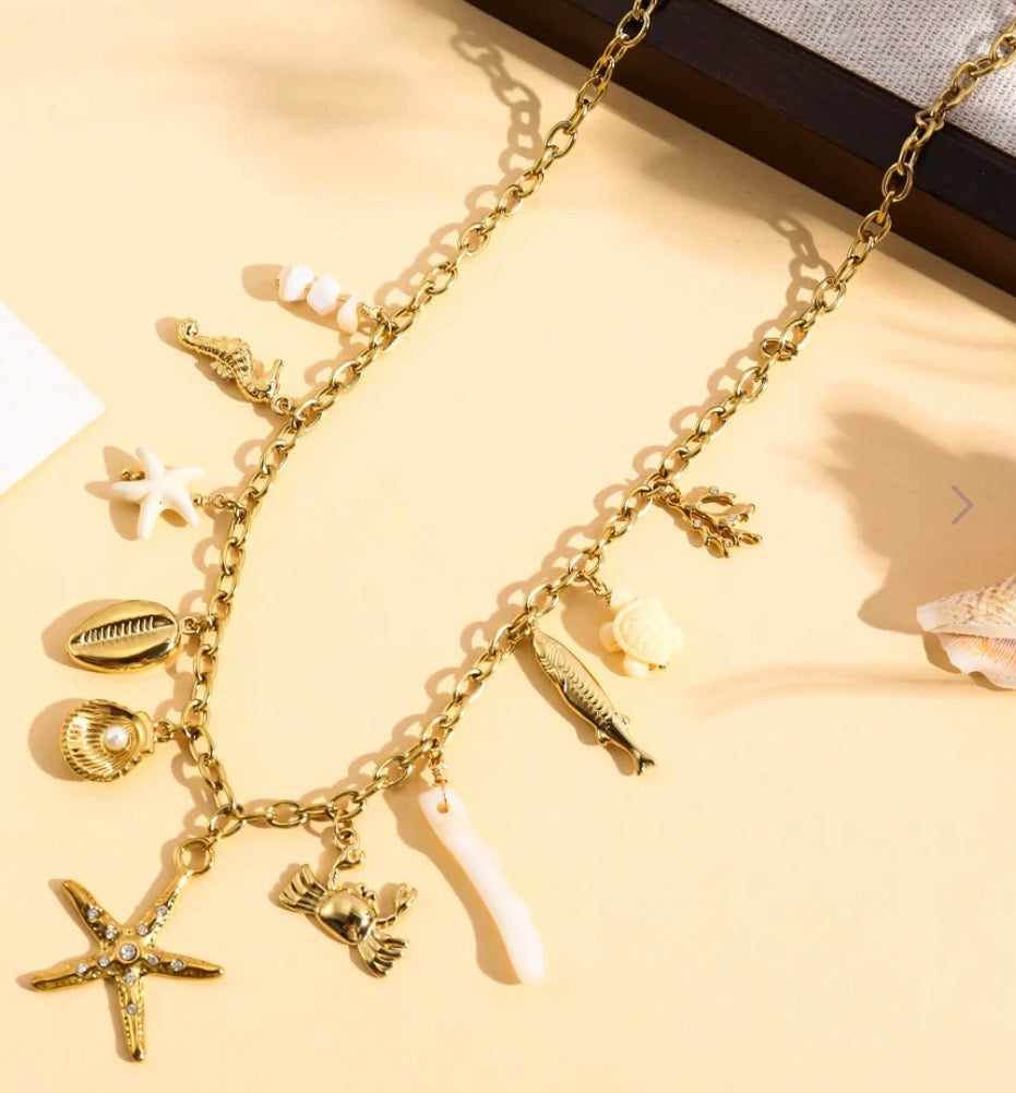 Collier océan blanc