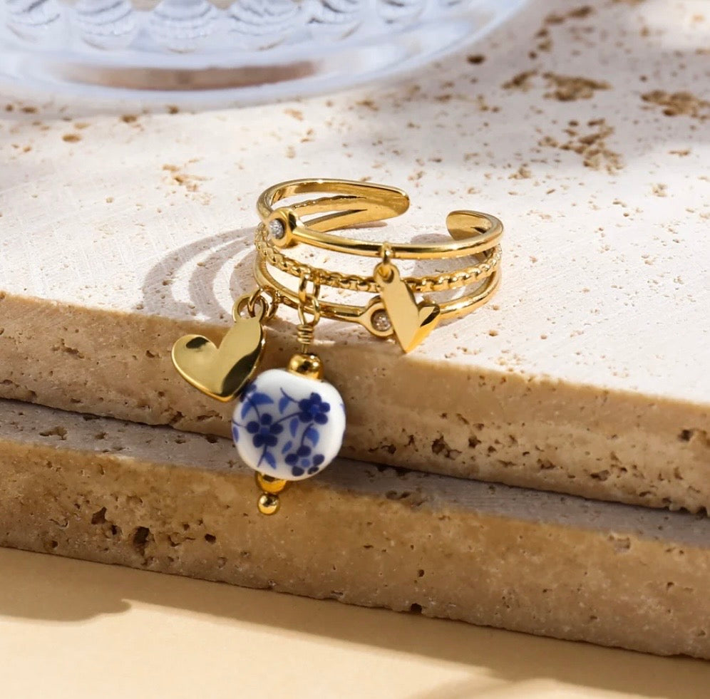 Bague breloque cœur