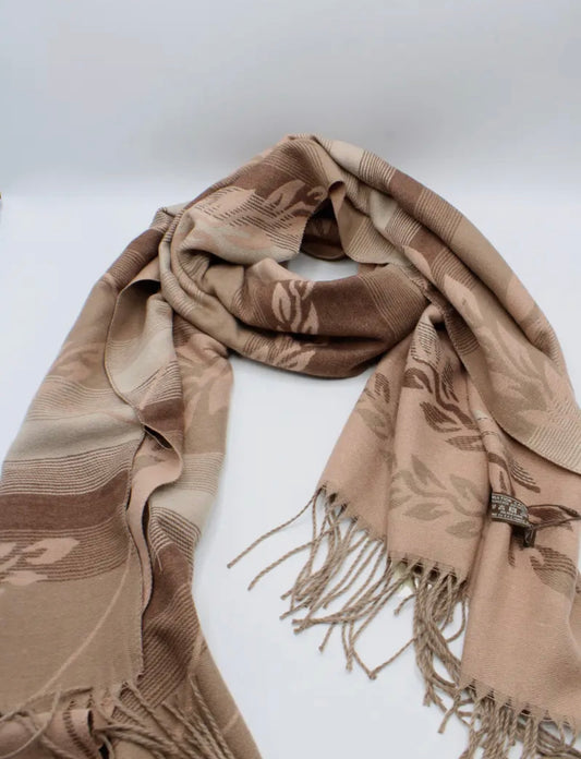 Écharpe effet cachemire couleur rose