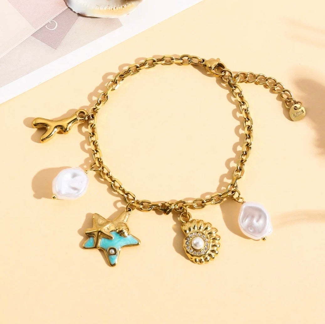 Bracelet breloque bleu