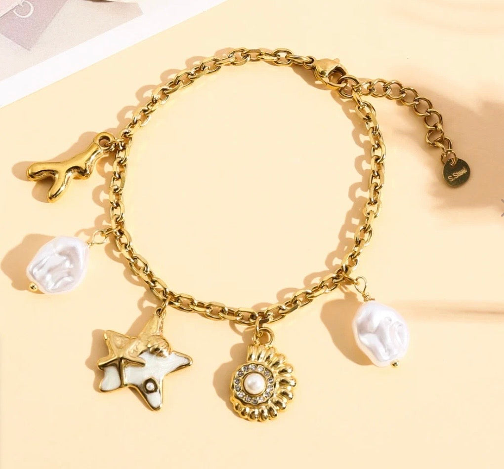 Bracelet breloque blanc