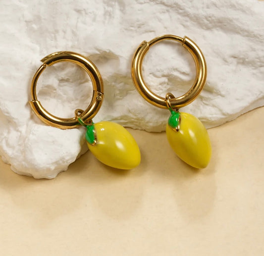 Boucle d’oreille citron