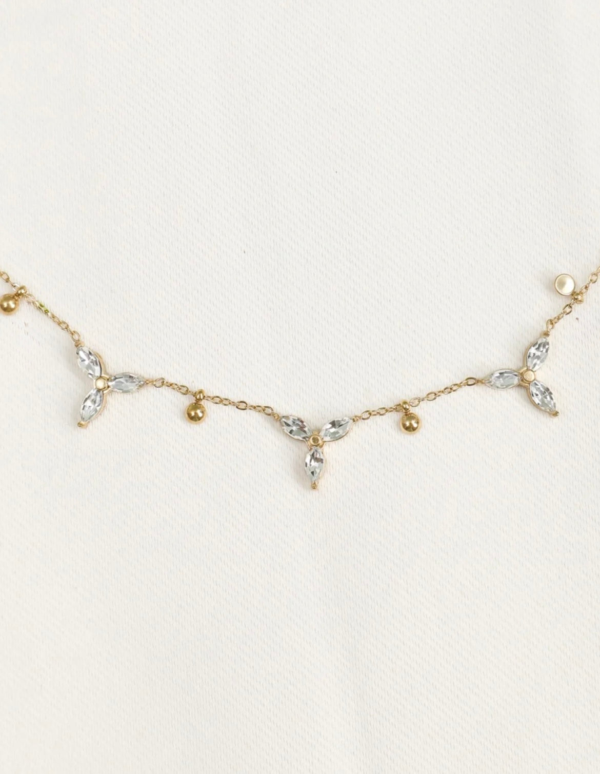 Collier dorée strass