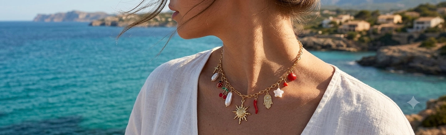 Collier été rouge