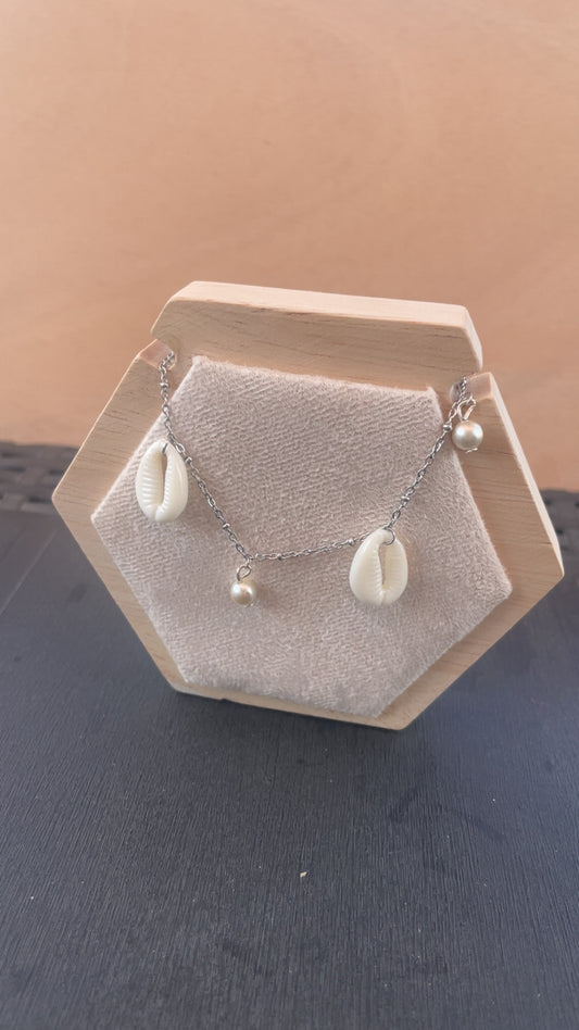 Bracelet coquillage en acier inoxydable