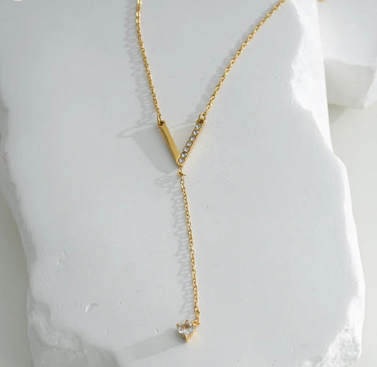 Collier V acier inoxydable