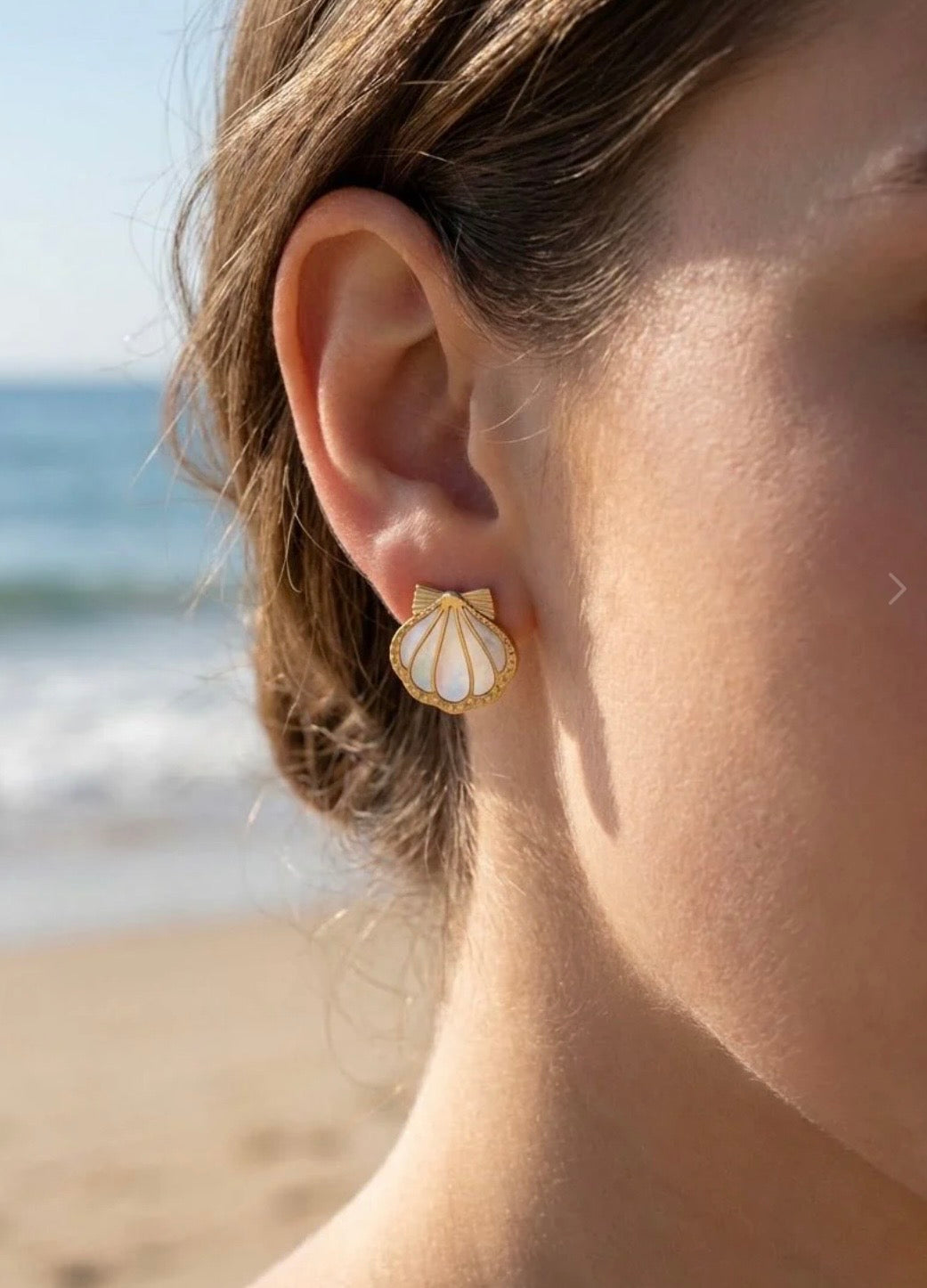 Boucle d’oreille coquillage