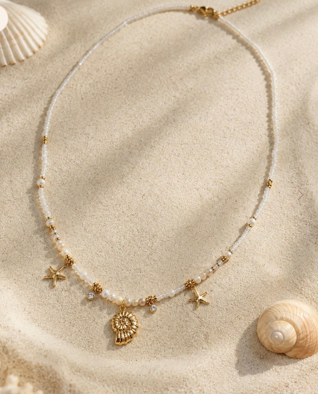 Collier perle blanche