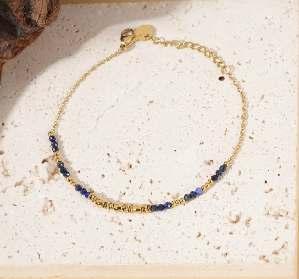 Bracelet perle bleu