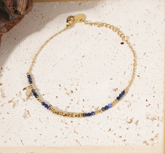 Bracelet perle bleu