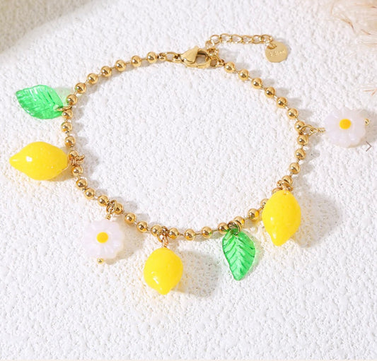Bracelet citron marguerite
