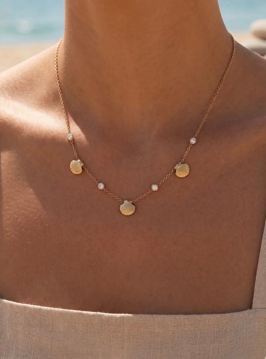 Collier coquillage fin