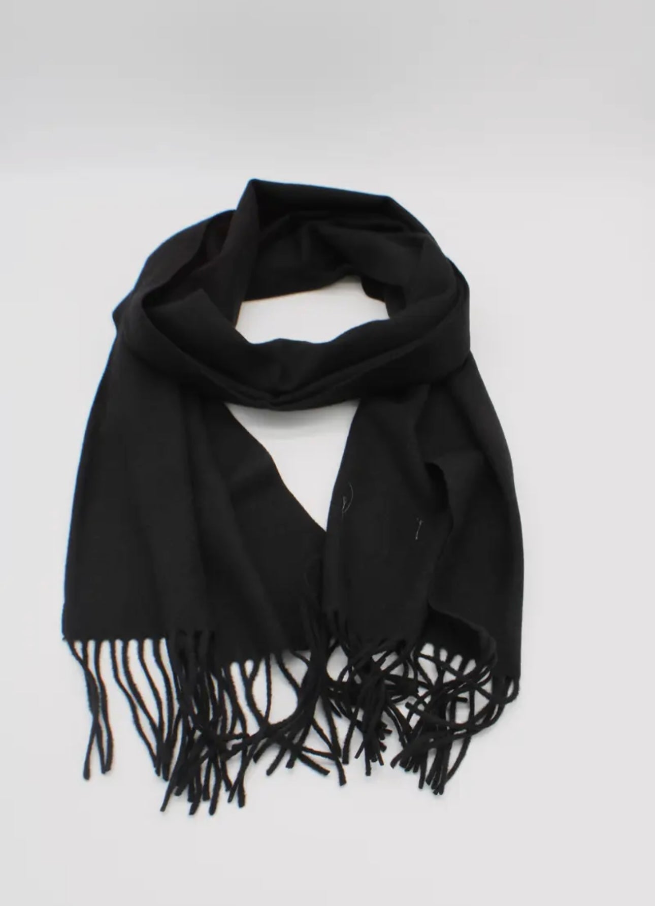 Écharpe sensation cachemire uni fine noir