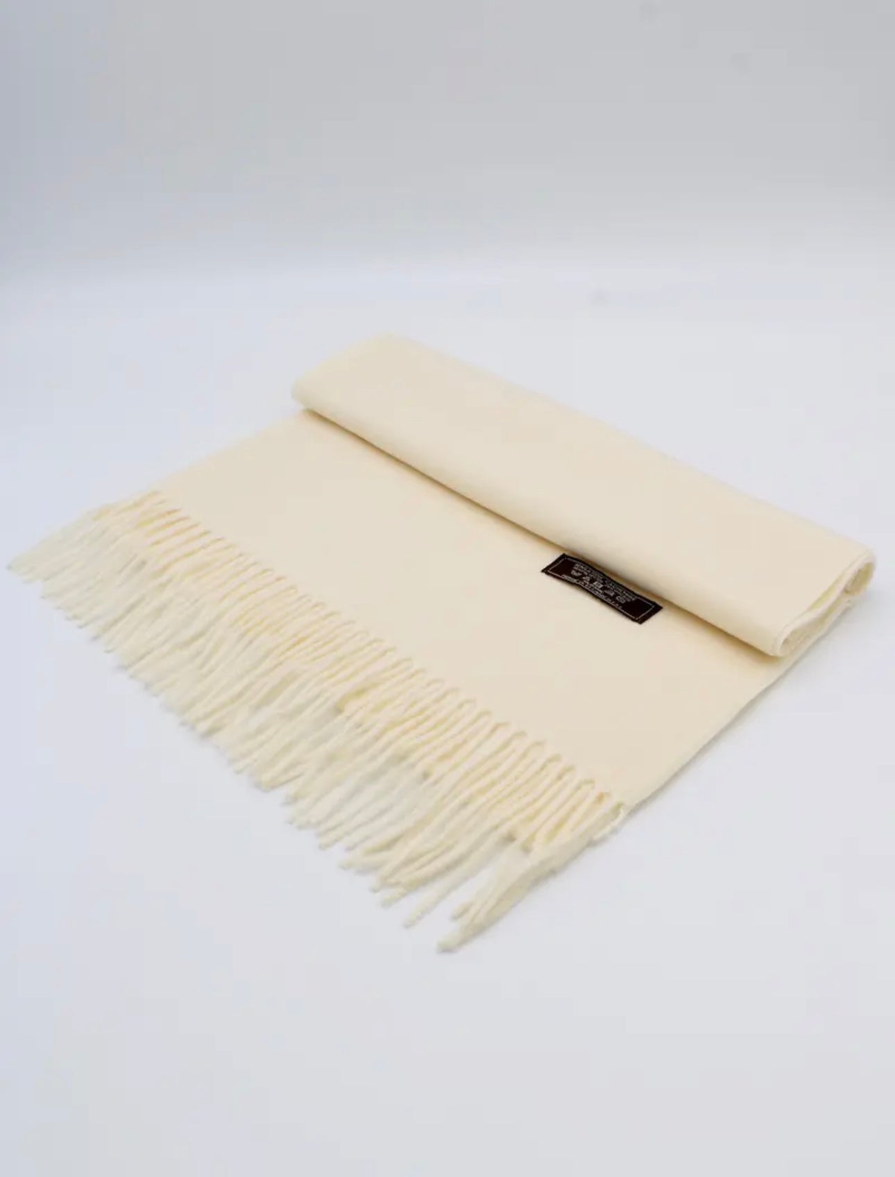 Écharpe sensation cachemire uni fine blanc cassé