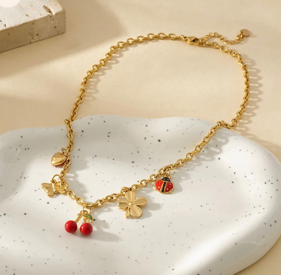 Collier cerises 🍒 acier inoxydable