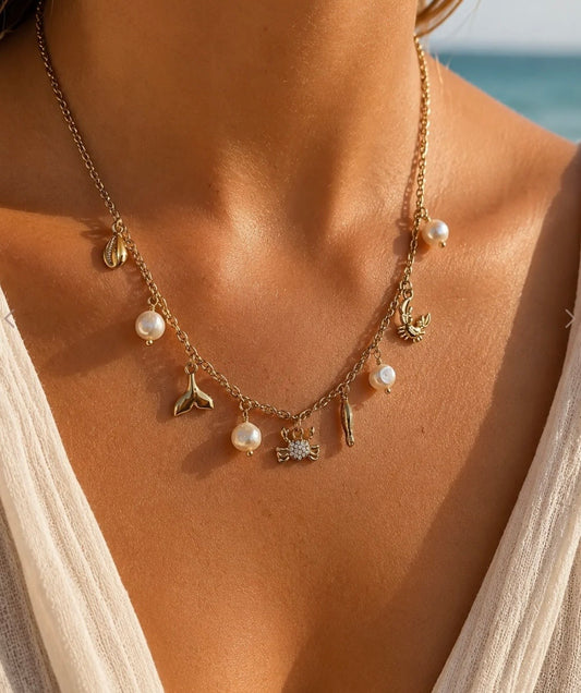 Collier crabe strass