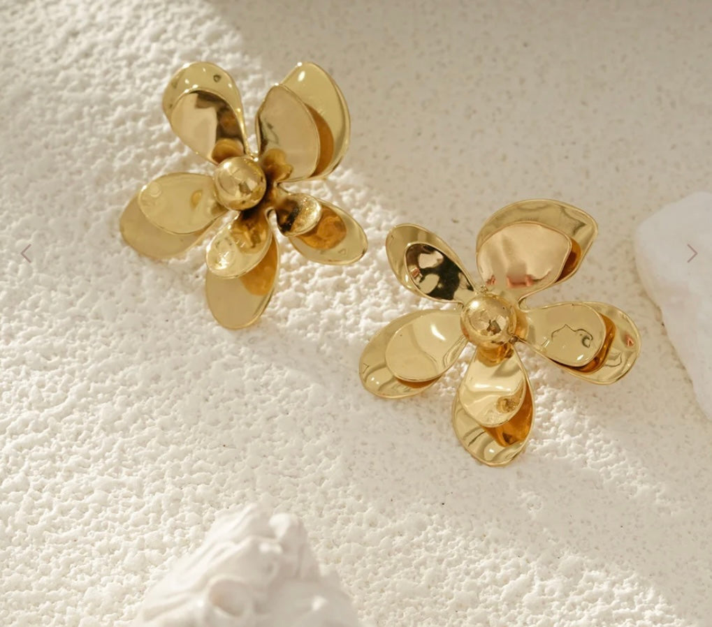 Boucle d’oreille fleur